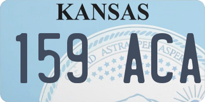 KS license plate 159ACA