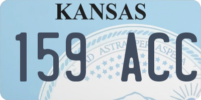KS license plate 159ACC