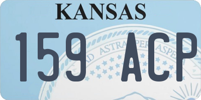 KS license plate 159ACP