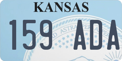 KS license plate 159ADA