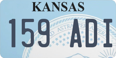 KS license plate 159ADI