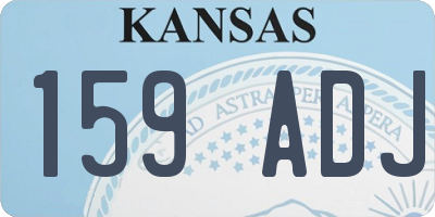 KS license plate 159ADJ