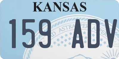 KS license plate 159ADV