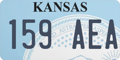 KS license plate 159AEA