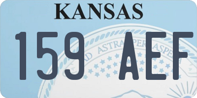 KS license plate 159AEF