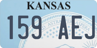 KS license plate 159AEJ