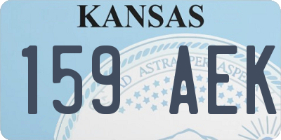 KS license plate 159AEK