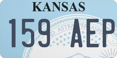 KS license plate 159AEP