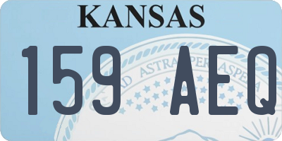 KS license plate 159AEQ