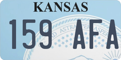 KS license plate 159AFA
