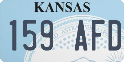 KS license plate 159AFD