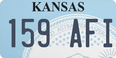 KS license plate 159AFI
