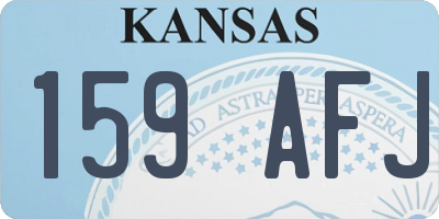 KS license plate 159AFJ