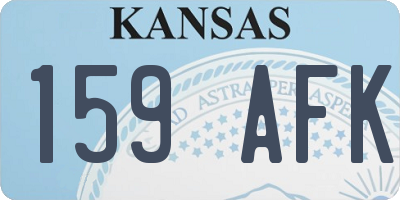 KS license plate 159AFK