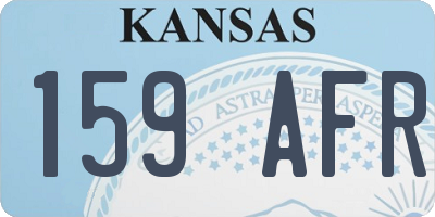 KS license plate 159AFR