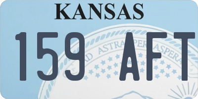 KS license plate 159AFT