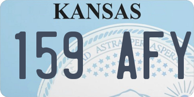 KS license plate 159AFY