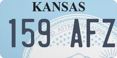 KS license plate 159AFZ
