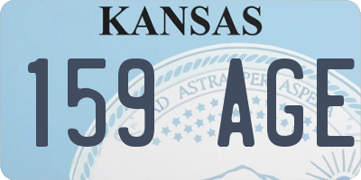 KS license plate 159AGE