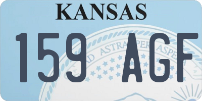KS license plate 159AGF