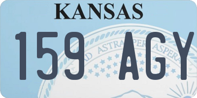 KS license plate 159AGY