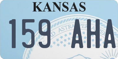 KS license plate 159AHA
