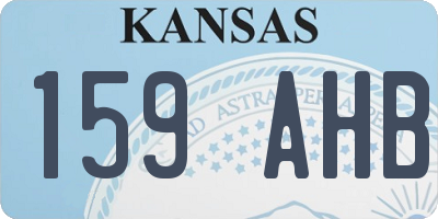KS license plate 159AHB