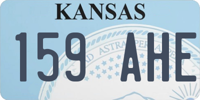 KS license plate 159AHE