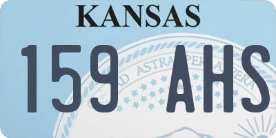 KS license plate 159AHS