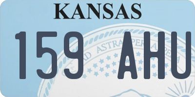 KS license plate 159AHU