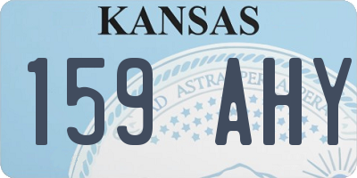 KS license plate 159AHY
