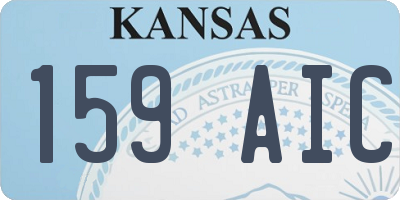 KS license plate 159AIC