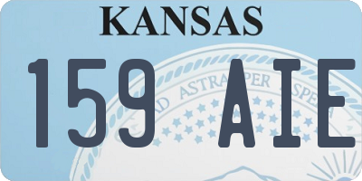 KS license plate 159AIE