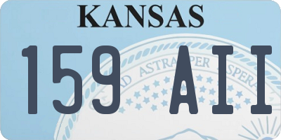 KS license plate 159AII