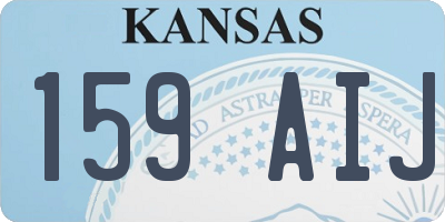 KS license plate 159AIJ