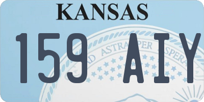 KS license plate 159AIY