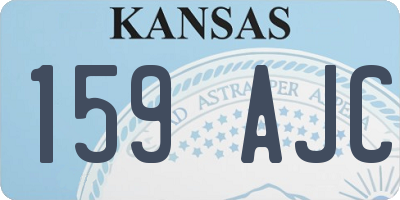 KS license plate 159AJC