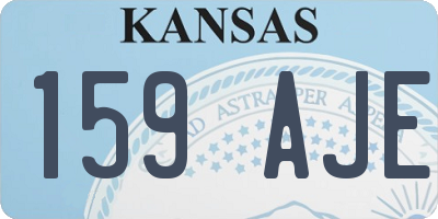 KS license plate 159AJE