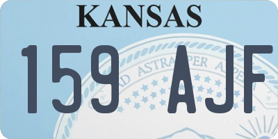 KS license plate 159AJF