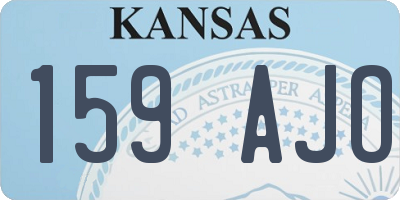 KS license plate 159AJO