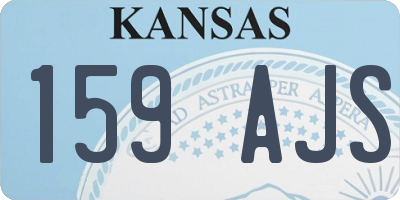 KS license plate 159AJS