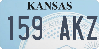 KS license plate 159AKZ