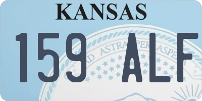 KS license plate 159ALF