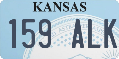 KS license plate 159ALK