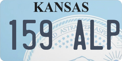 KS license plate 159ALP