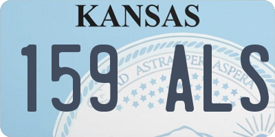 KS license plate 159ALS