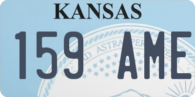 KS license plate 159AME