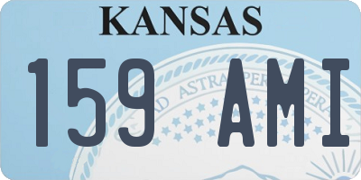 KS license plate 159AMI