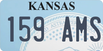 KS license plate 159AMS