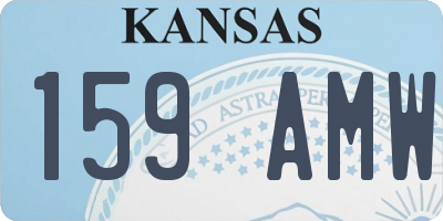 KS license plate 159AMW